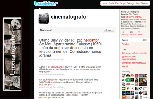 Cinematógrafo no Twitter